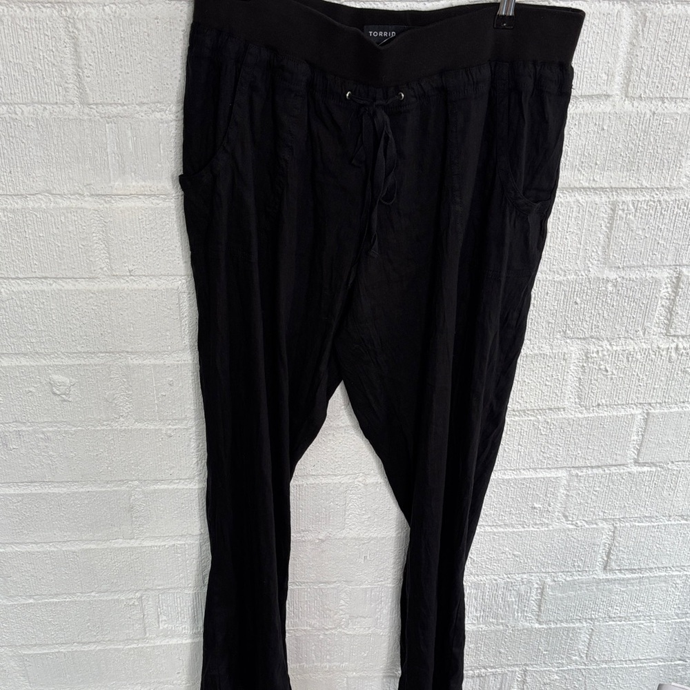 Torrid Elastic Drawstring Pull on Beach Pants sz … - image 1